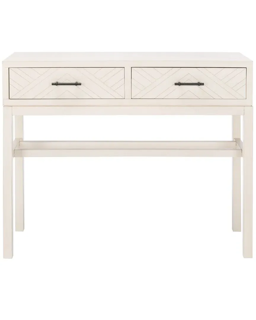 Ajana 2-Drawer Console - White, Pine