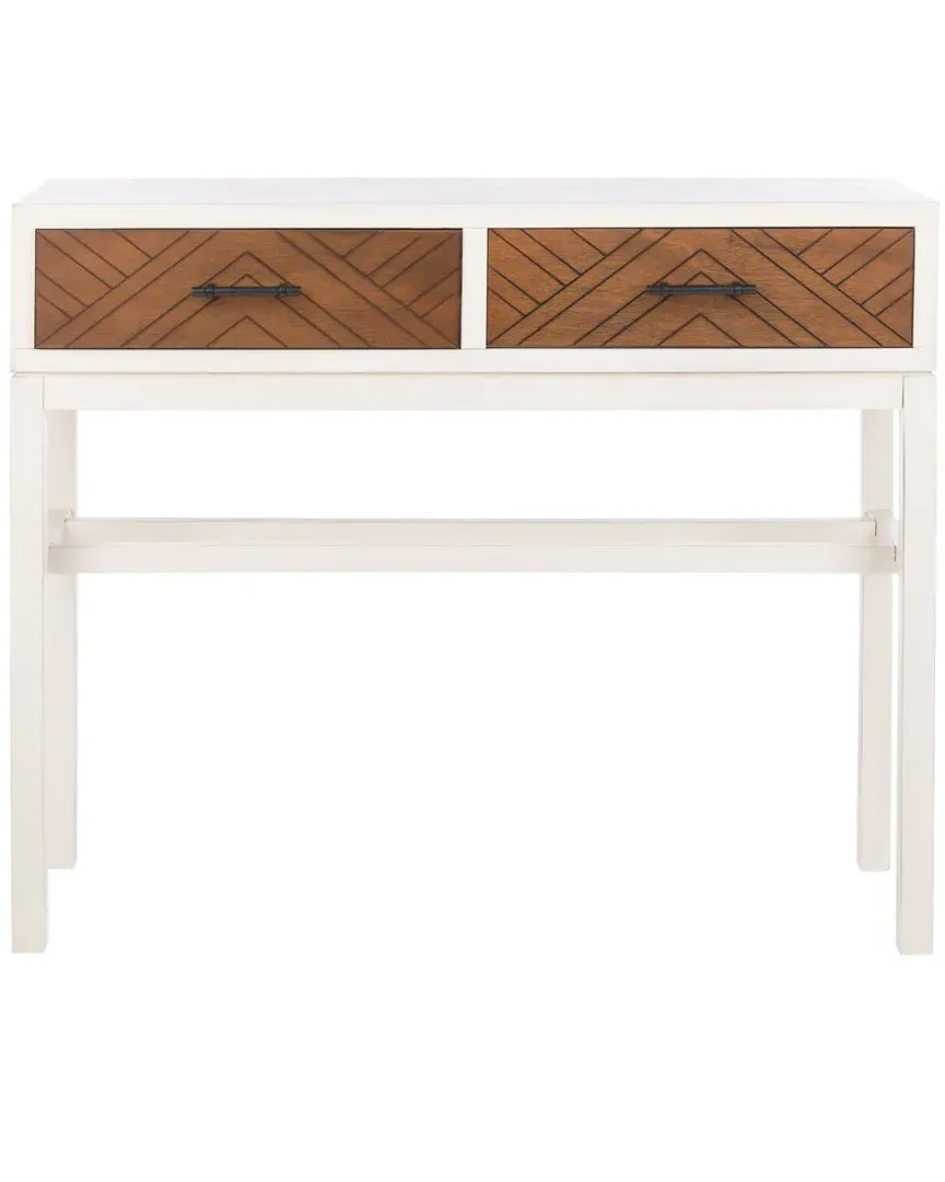 Ajana 2-Drawer Console - White, Pine