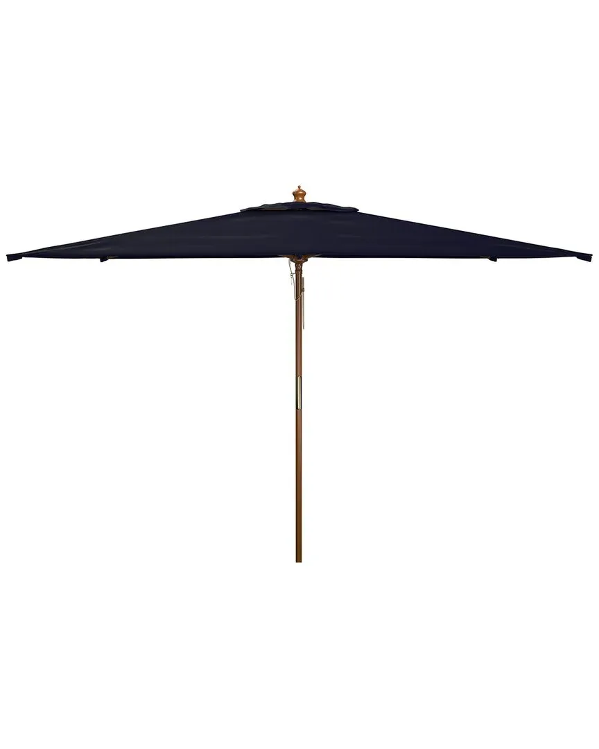 Aklin 10Ft Wood Umbrella - Navy, Eucalyptus image