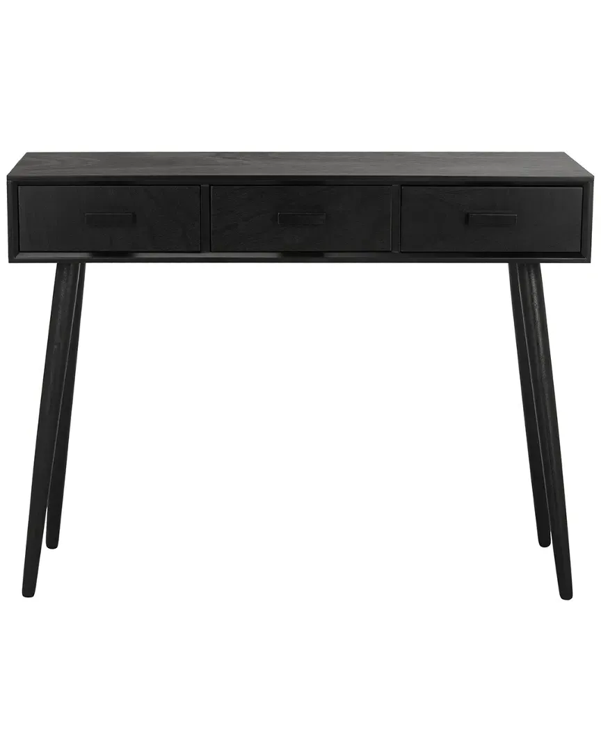 Albus 3 Drawer Console Table - Black, Pine