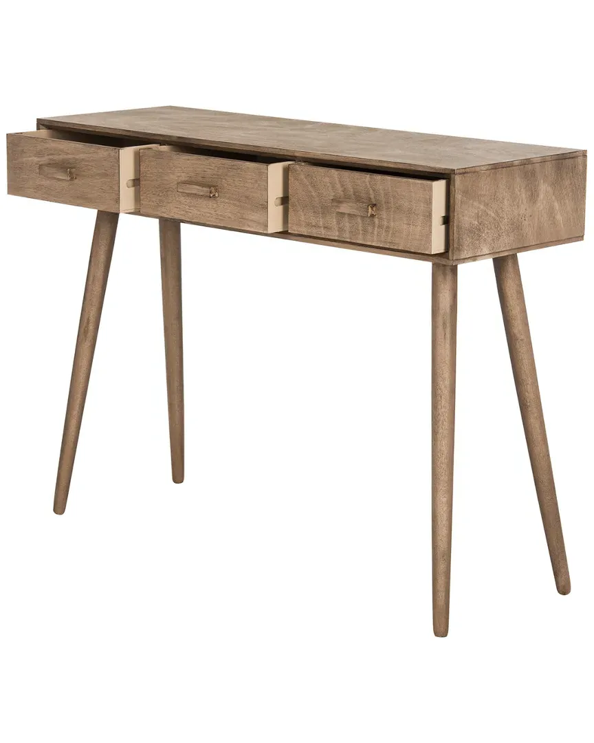 Albus 3 Drawer Console Table - Desert Brown, Pine