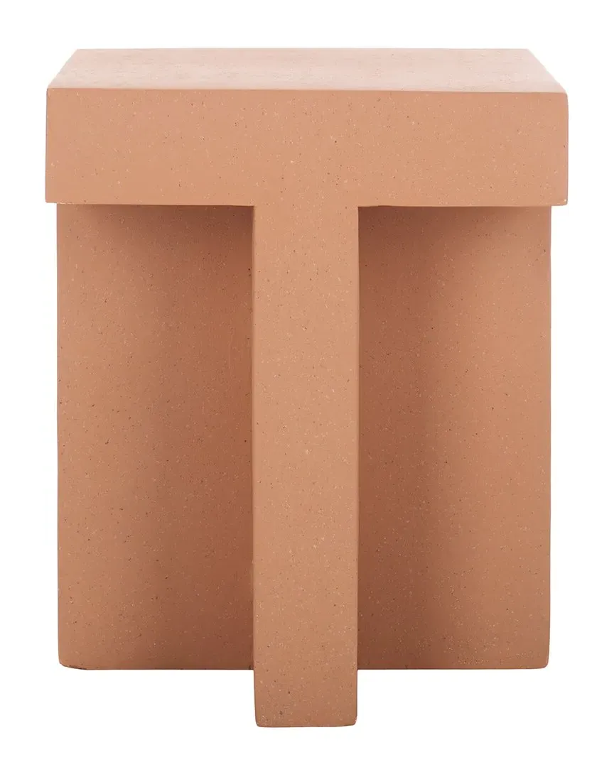 Aldrich Square Accent Table - Terracotta, Magnesium Oxide