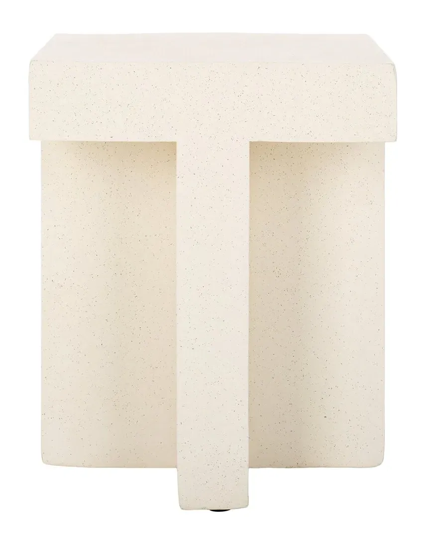 Aldrich Square Accent Table - White, Magnesium Oxide