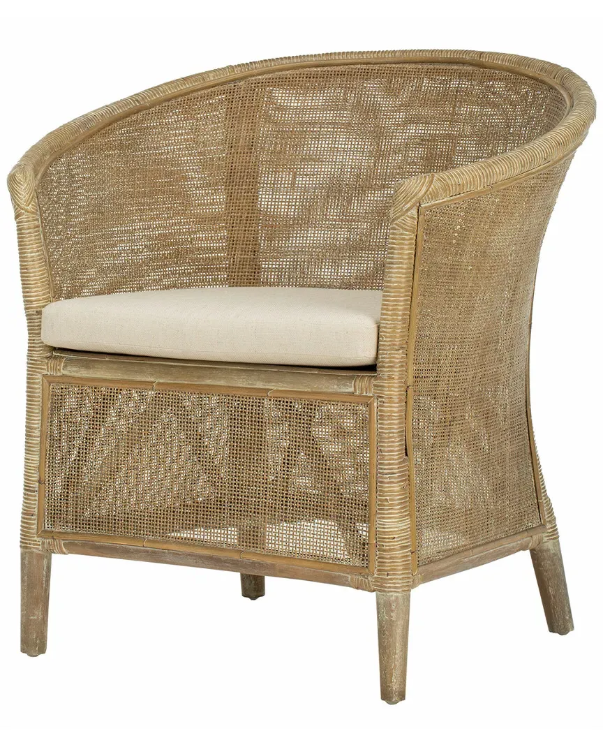 Alexana Rattan Armchair - Grey White Wash image
