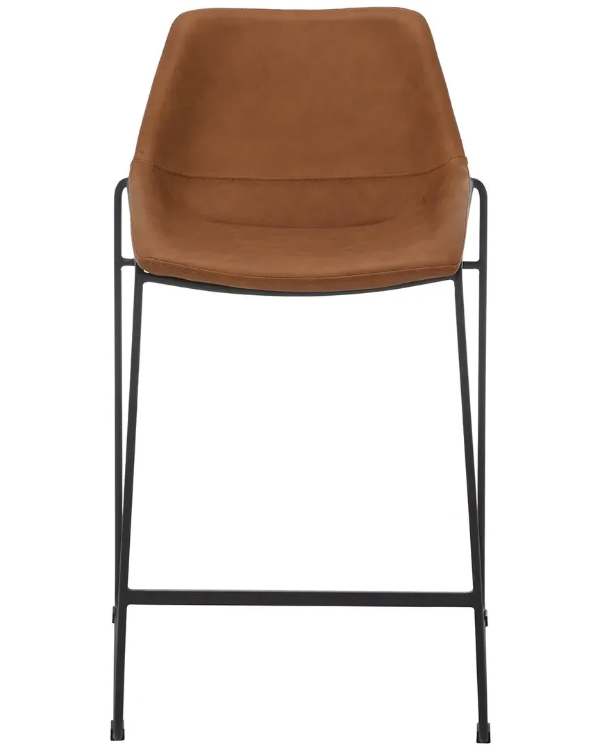 Alexis Counter Stool - Cognac, Vegan Leather image