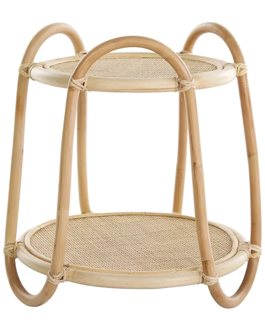Althea Round Accent Table - Natural, Rattan image