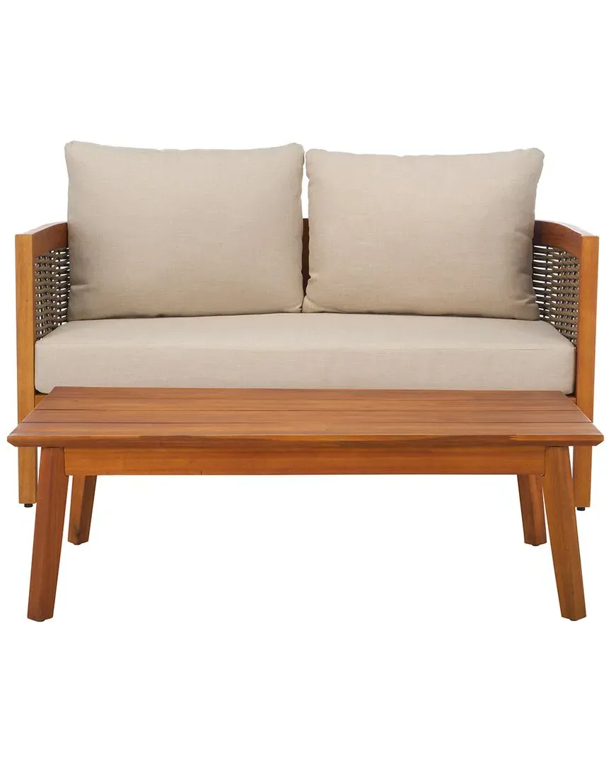 Amanda Bench & Table Set - Natural, Acacia