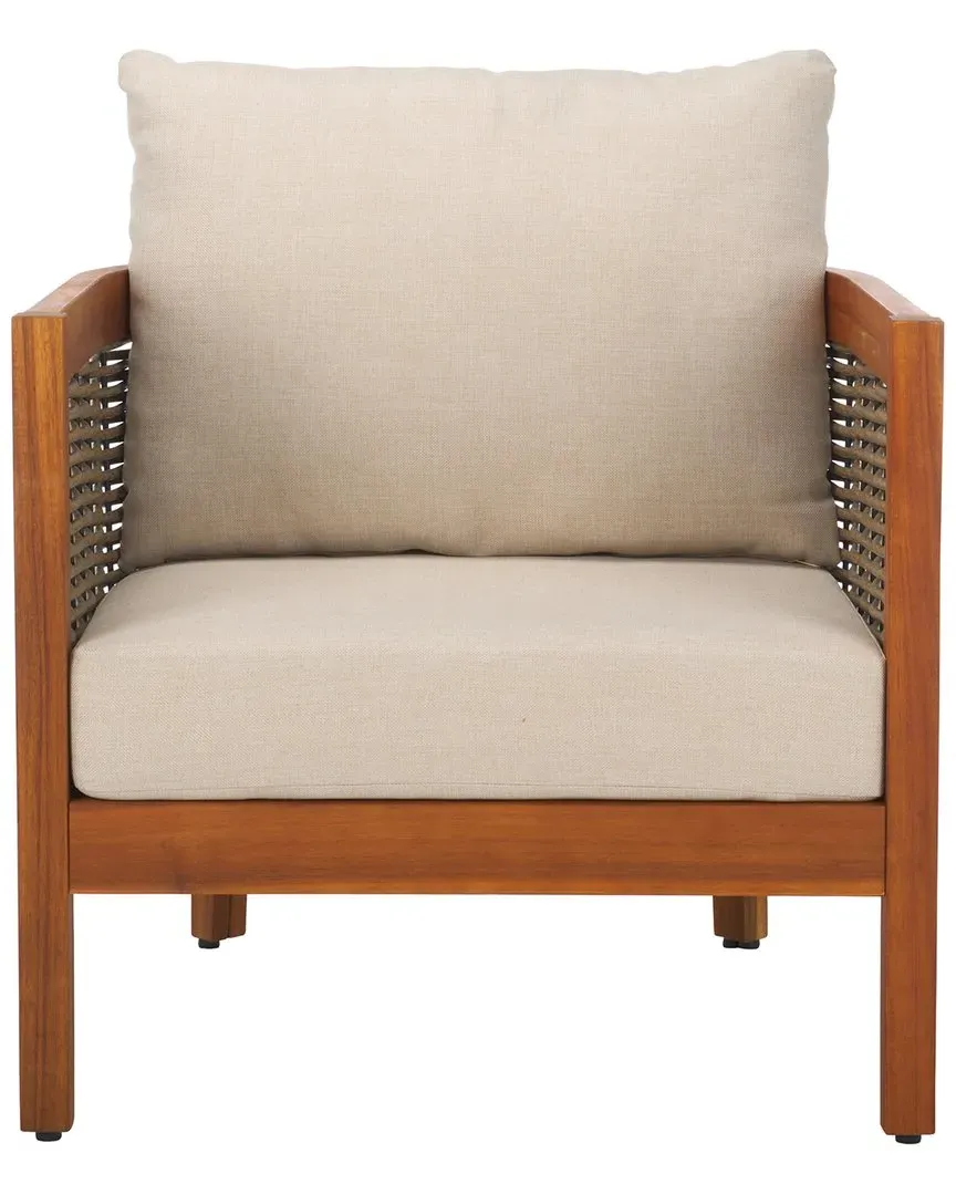 Amanda Set of 2 Accent Chairs with Cushions - Brown, Acacia