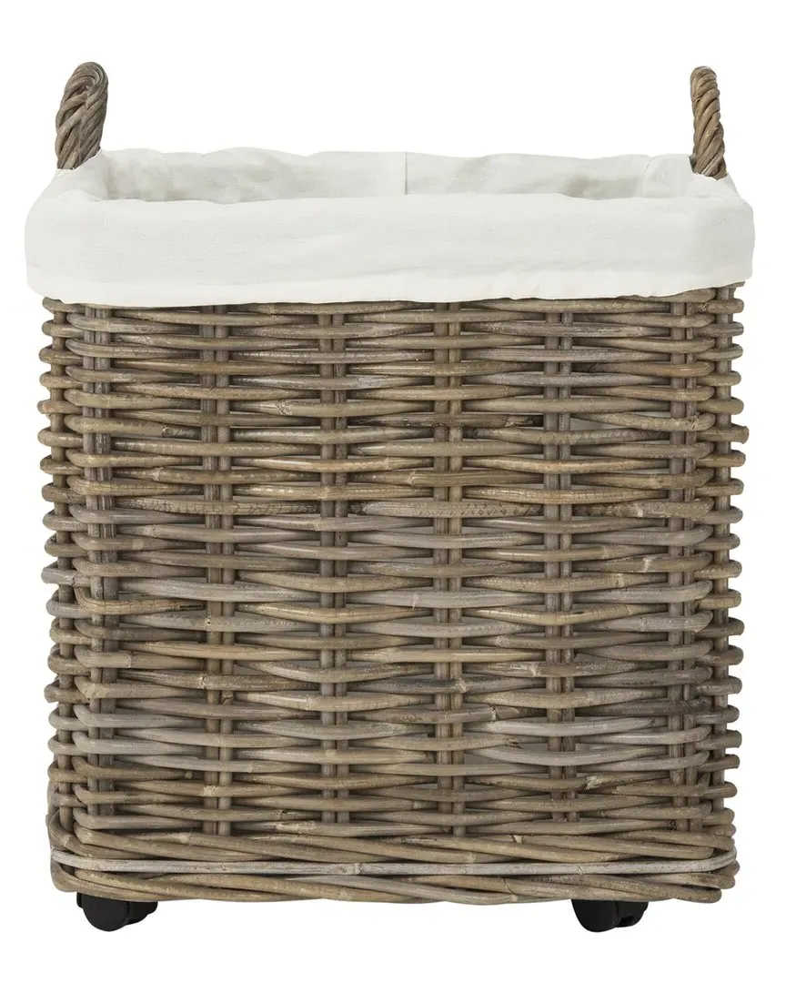 Amari Square Wheel Basket Set - Brown, Rattan image