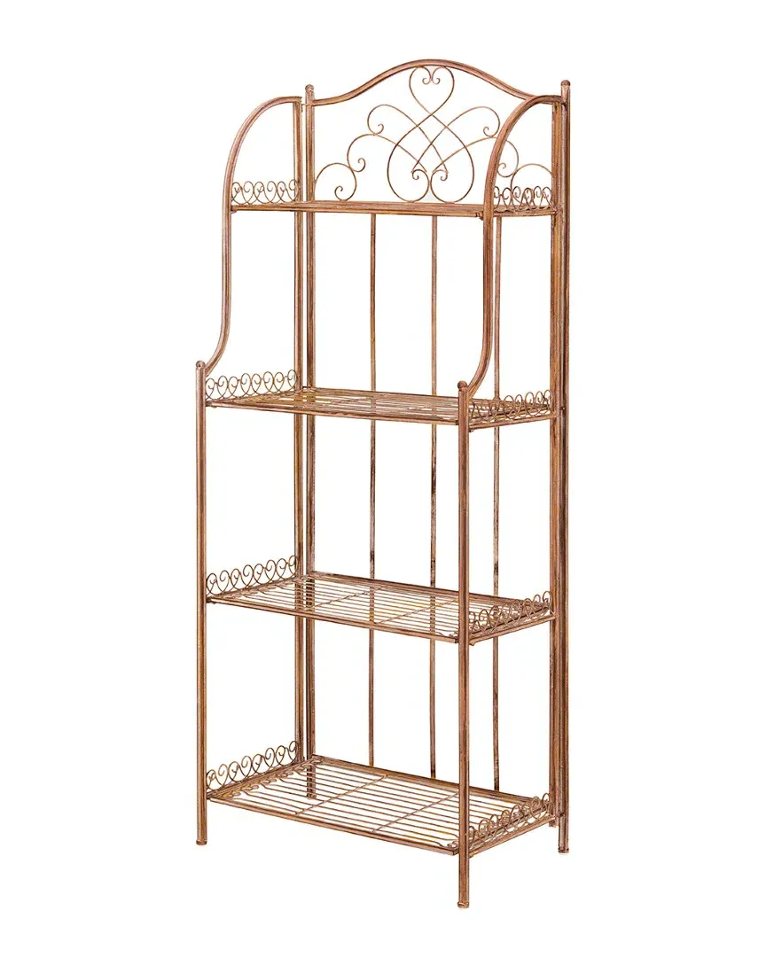 Amaris 4 Tier Outdoor Bakers Rack - Rusty Orange, Iron image