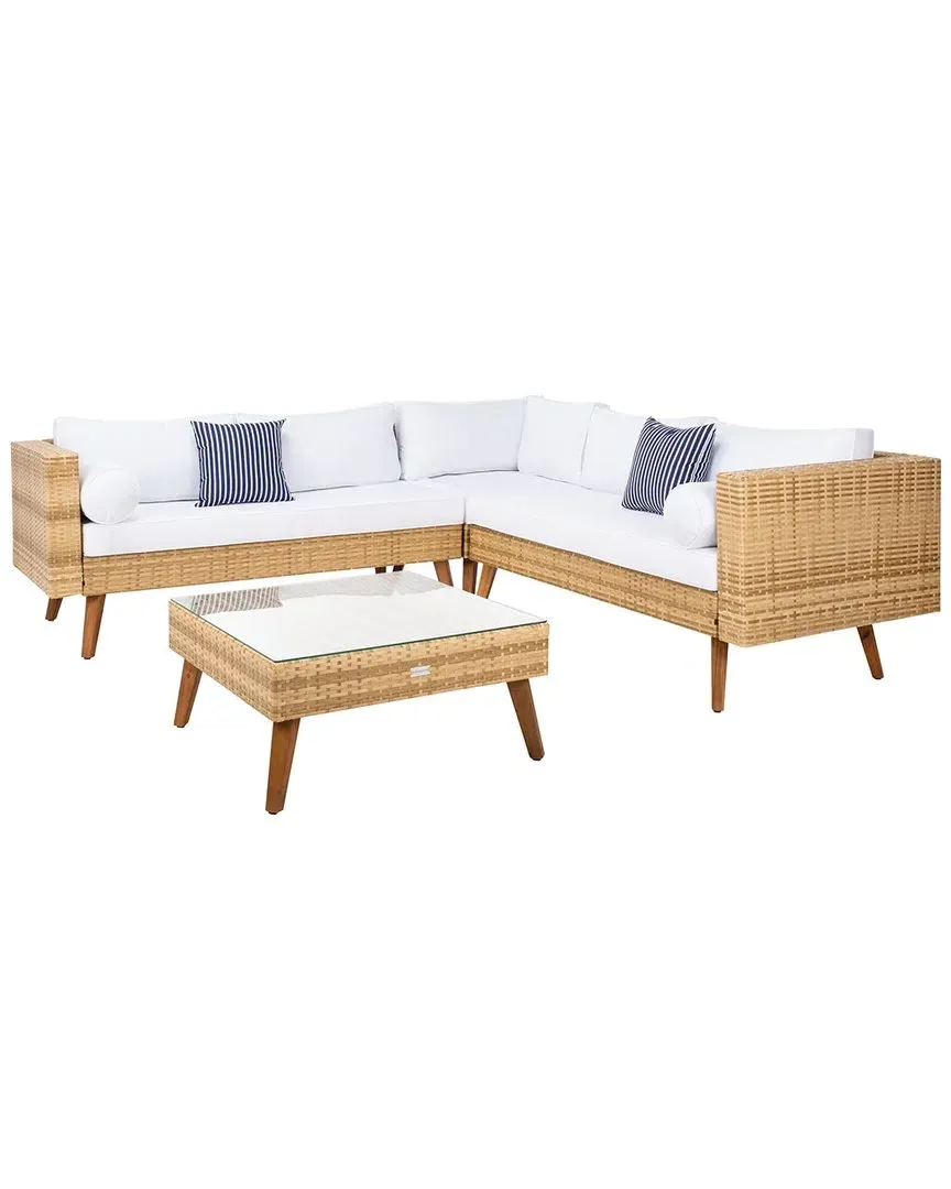 Analon Outdoor Sectional with Coffee Table - Natural, Wicker