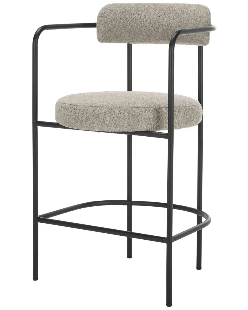 Andrean Arm Counter Stool - Grey, Boucle image