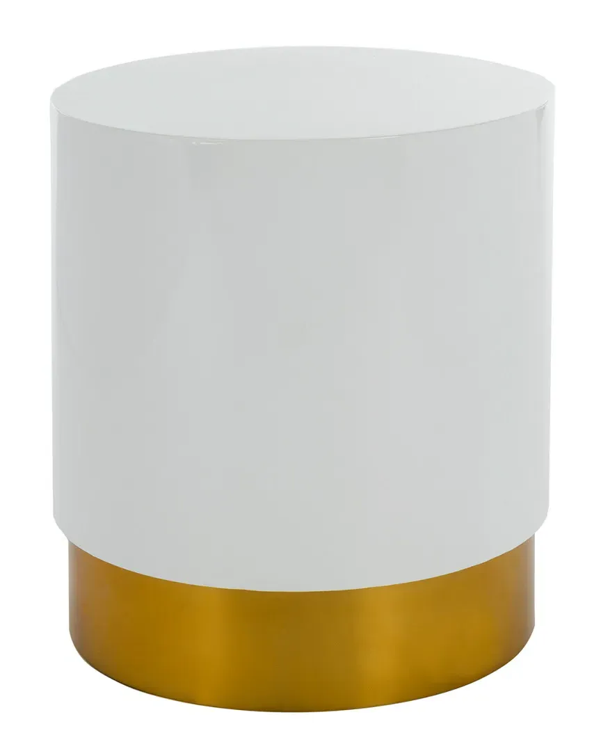 Angelo Round Side Table - White, Iron image