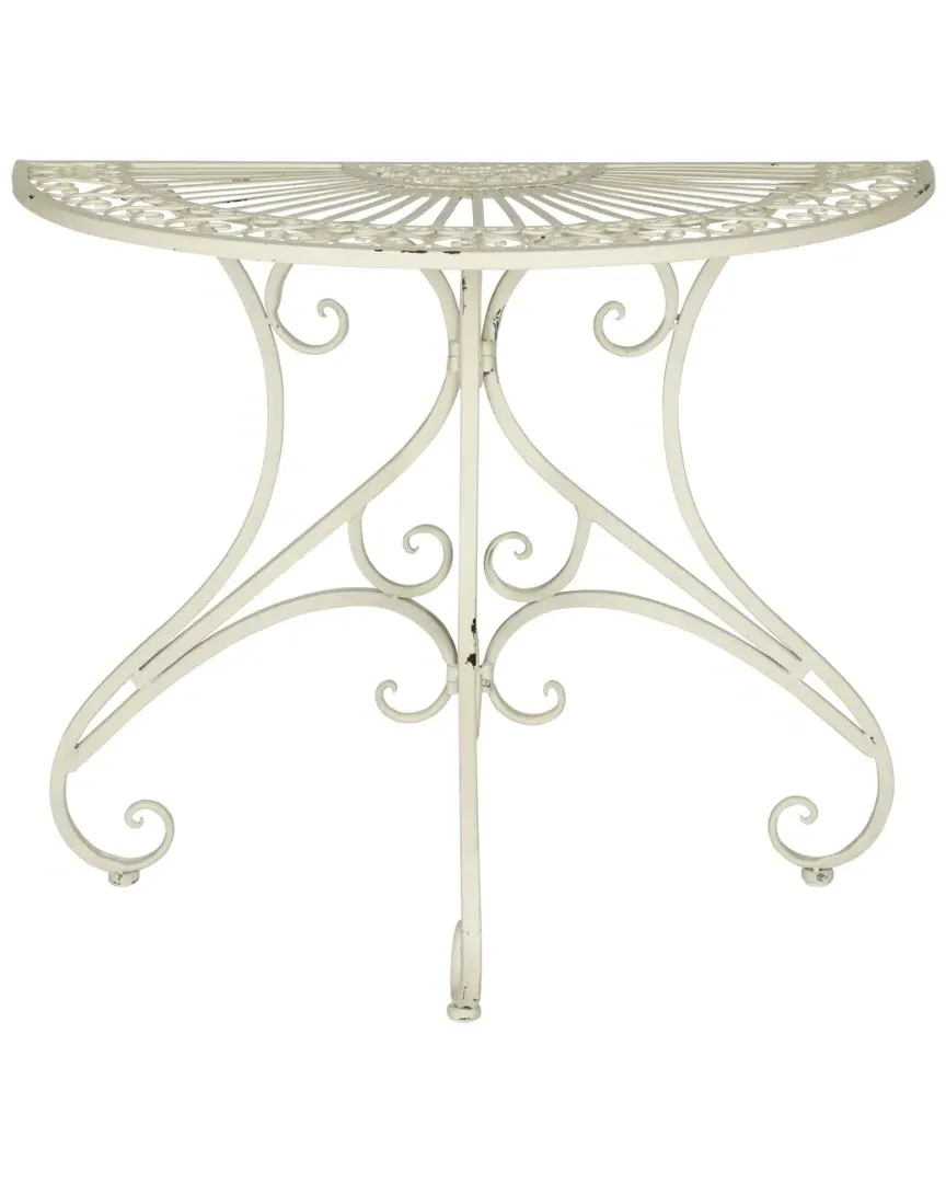 Annalise Outdoor Accent Table - Antique White, Iron