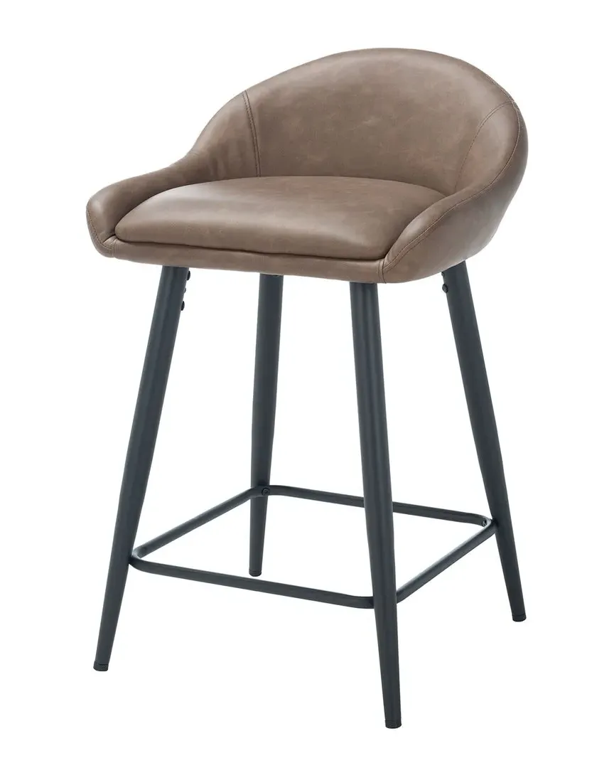 Anson Counter Stool - Saddle Brown, Vegan Leather image
