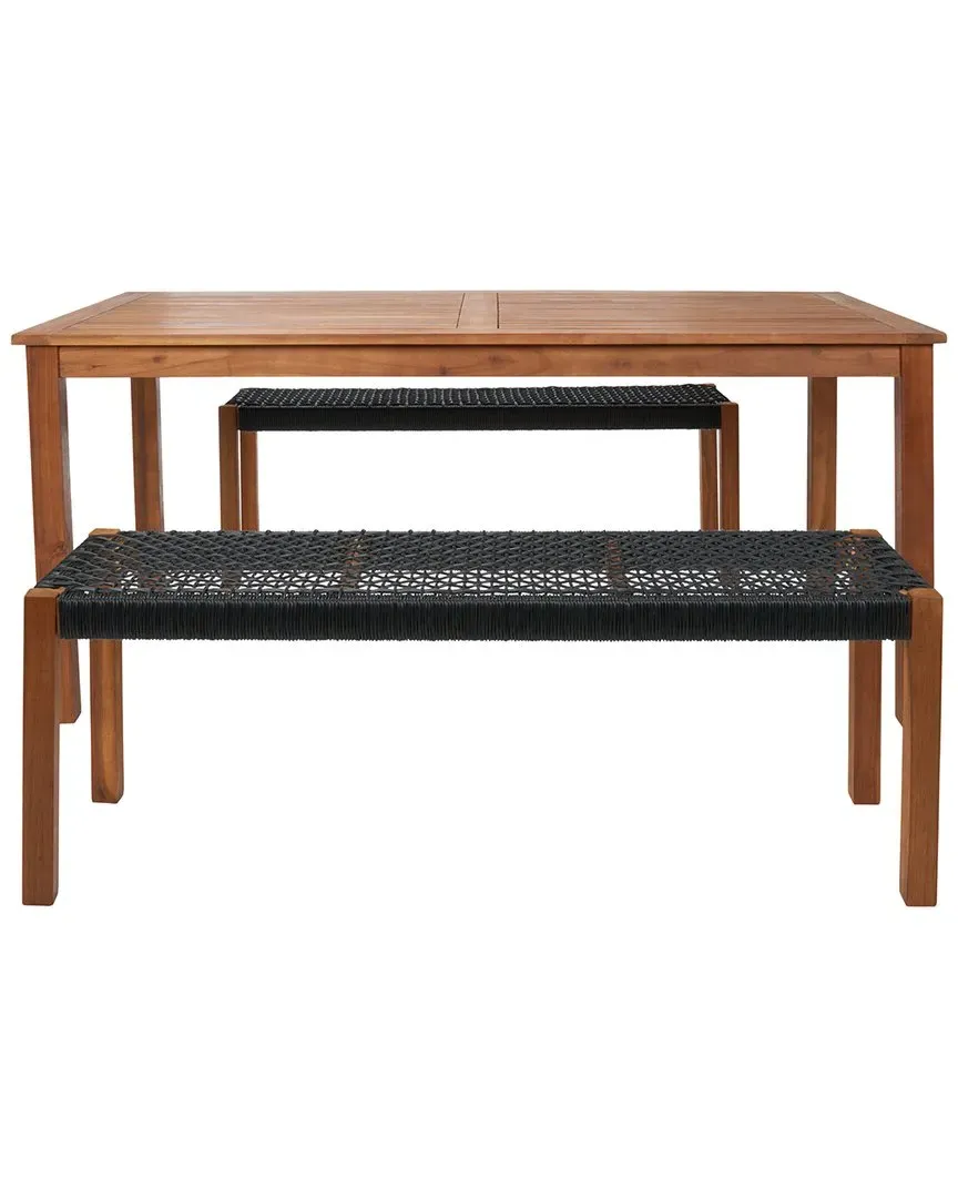 Aquina 3-Piece Outdoor Dining Set - Natural, Acacia