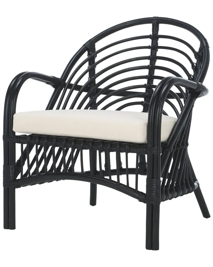 Aragorn Accent Chair with Cushion - White, Rattan