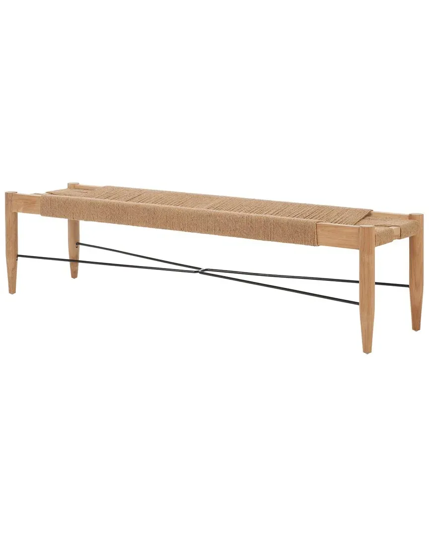 Arcana Jute Bench - Natural, Teak image