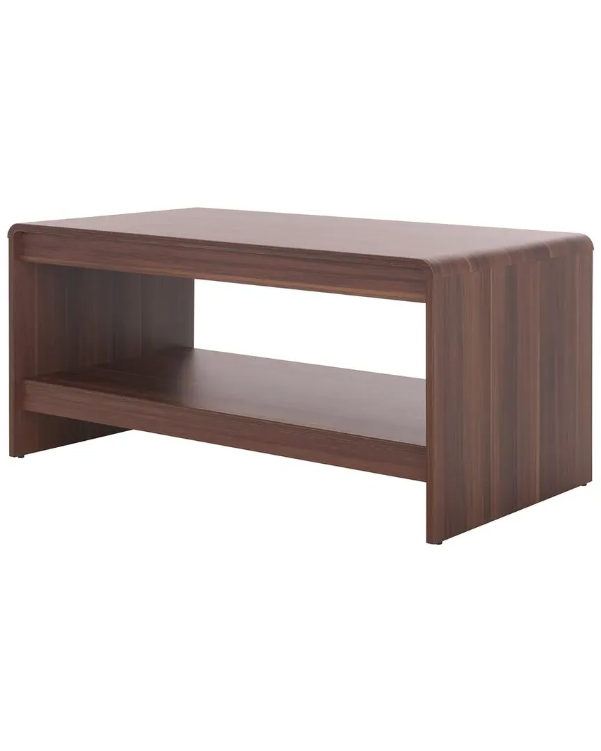 Arsenio Coffee Table with Shelf - Walnut