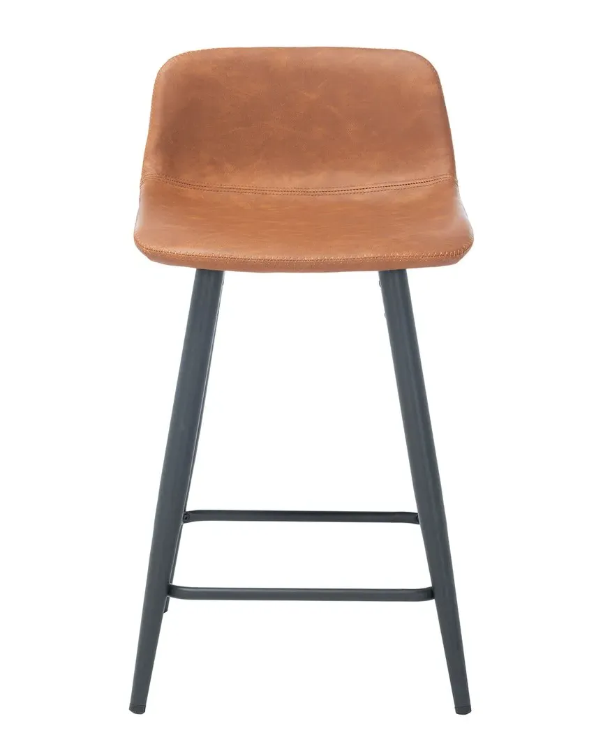 Asena Counter Stool - Cigar Brown, PU Leather image