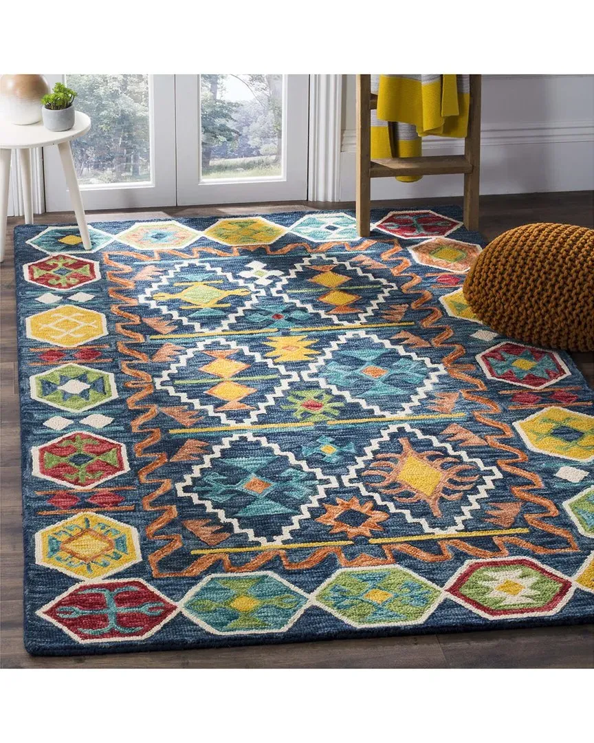 Aspen Hand-Tufted Rug - Navy, Wool