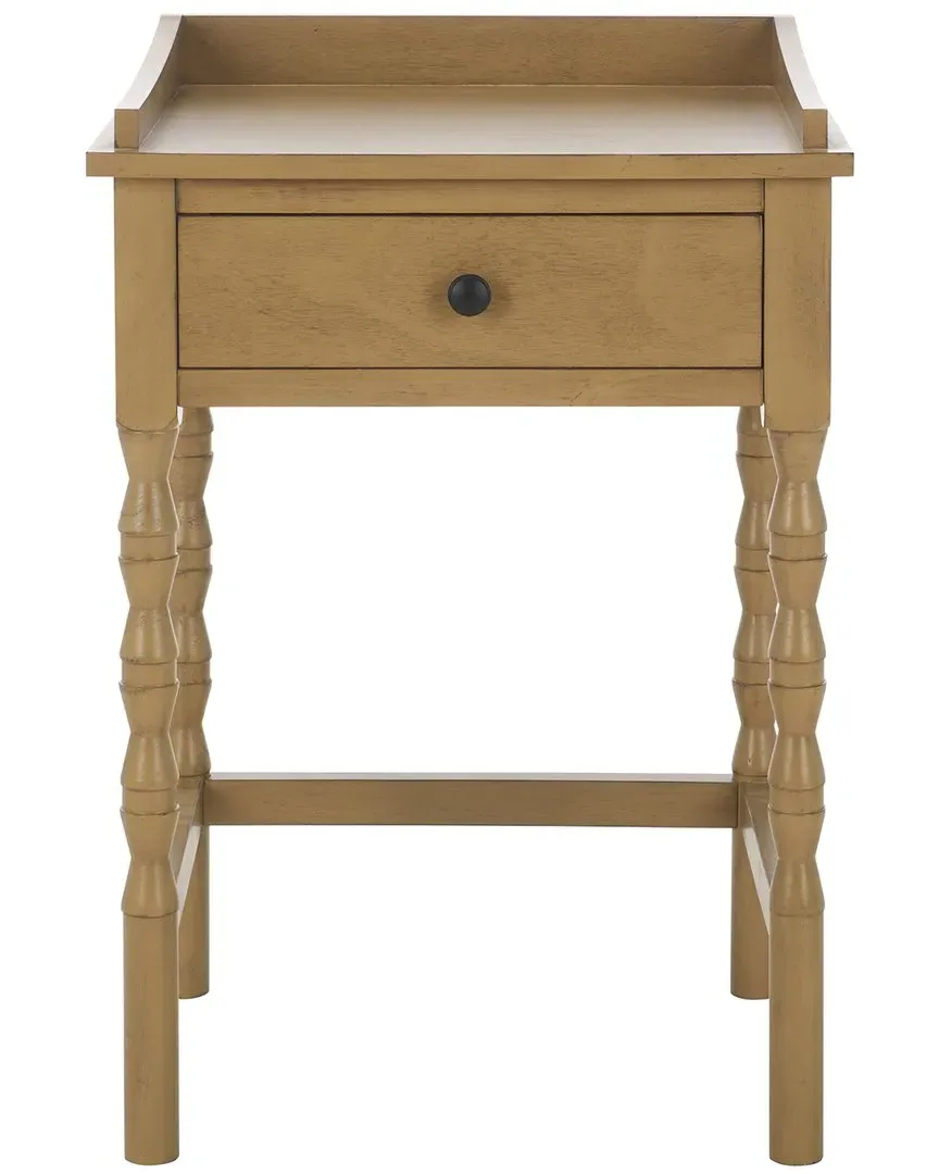 Astroth Accent Table with Drawer - Brown, Pine Wood