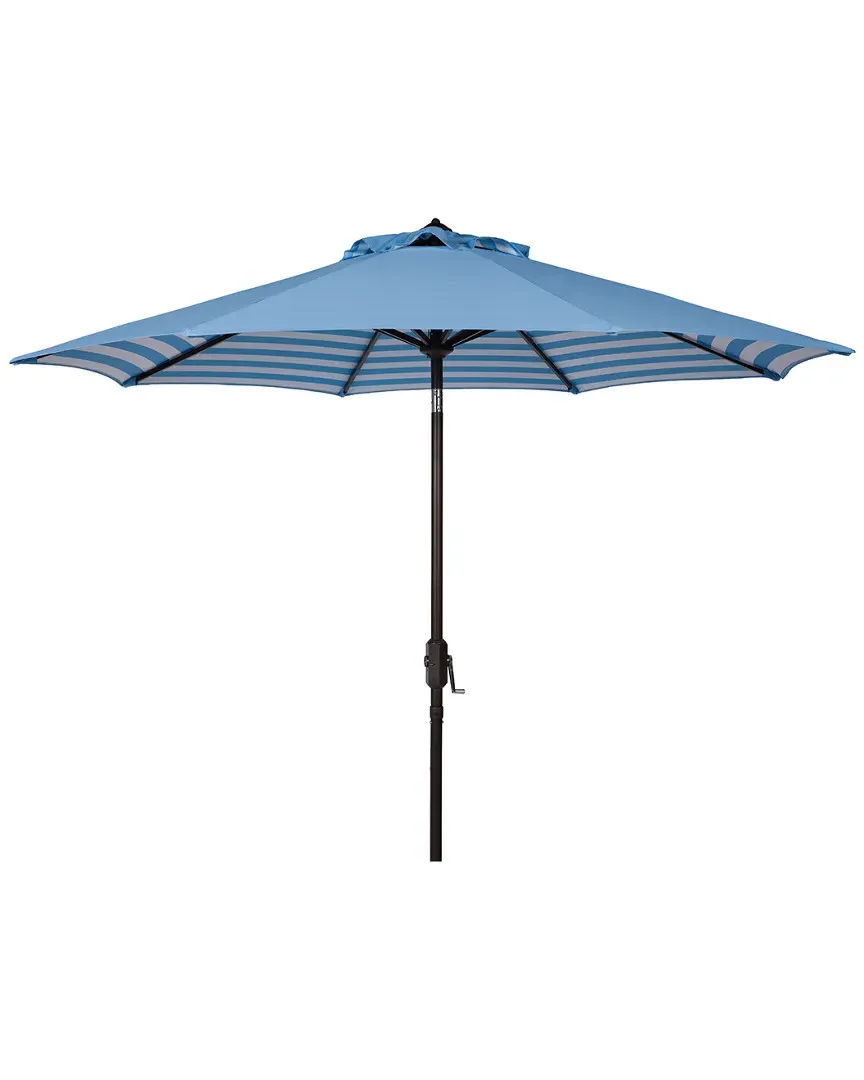 Athens 9ft Crank Outdoor Auto Tilt Umbrella - Blue/White image