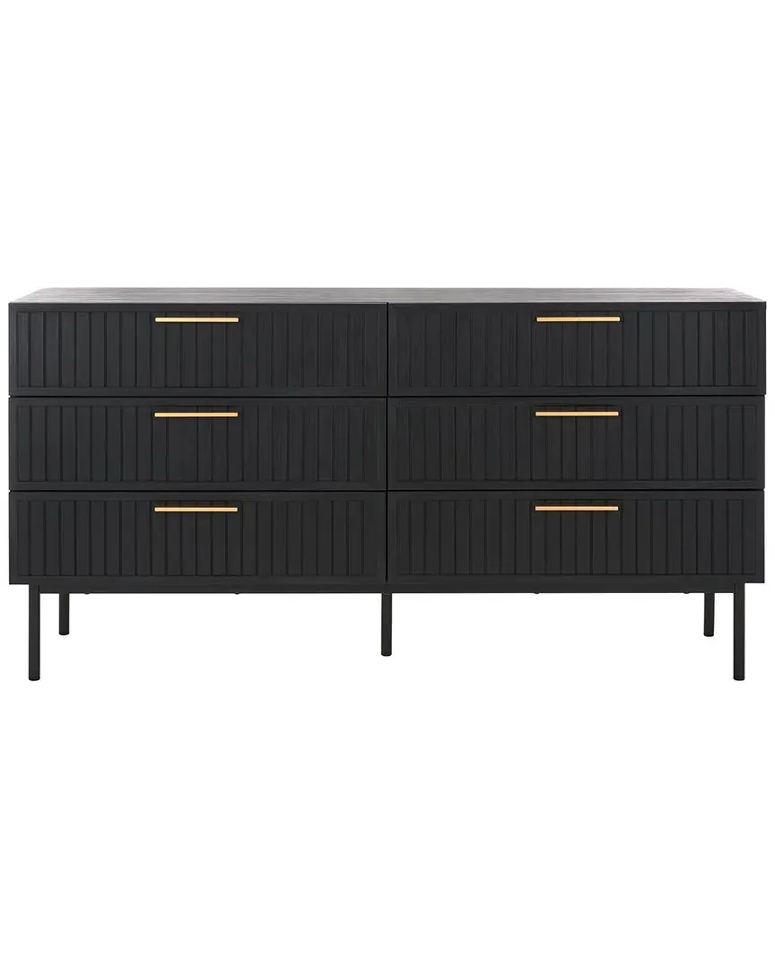 Axelle 6-Drawer Dresser - Black, Wood image
