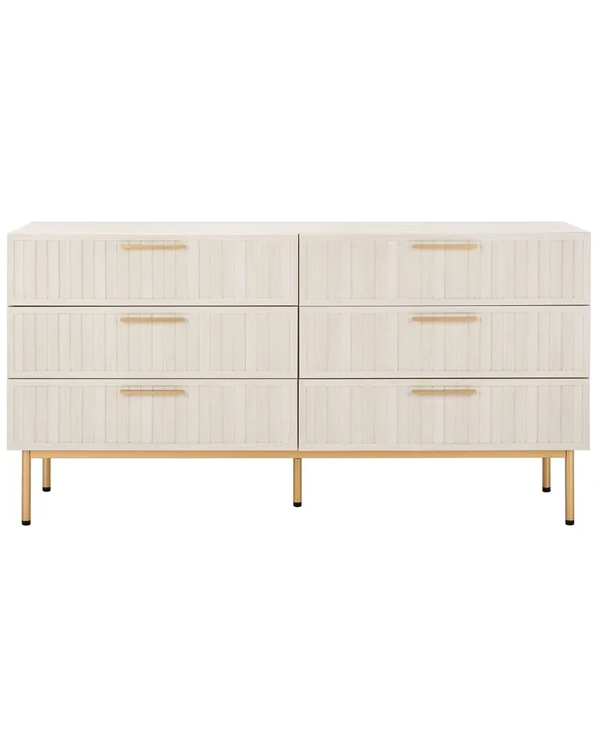 Axelle 6-Drawer Dresser - White, Wood