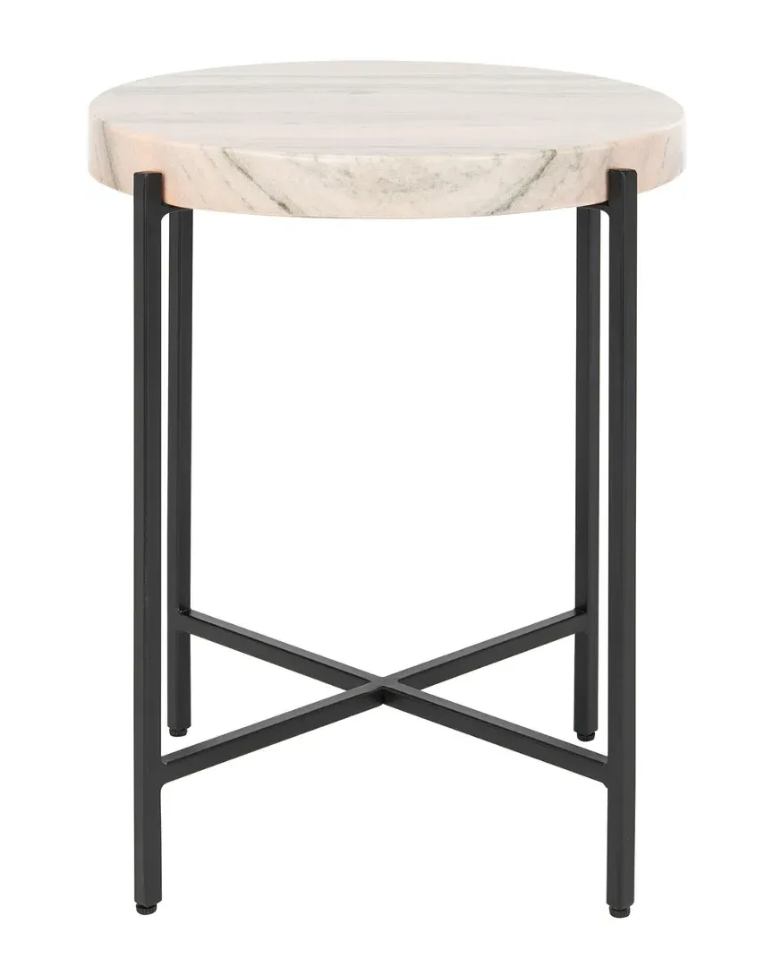 Azula Stone Top Accent Table - Burnt Orange, Marble