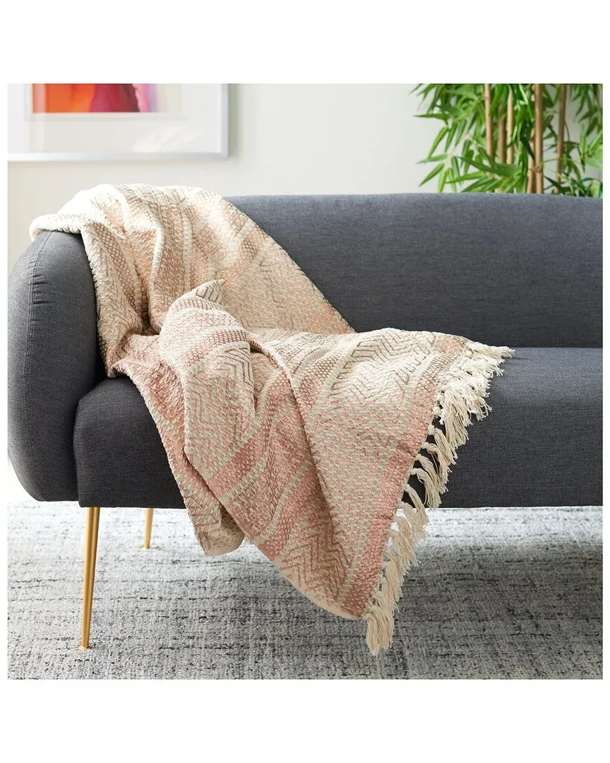Becks Fringe Throw - Beige, Cotton image