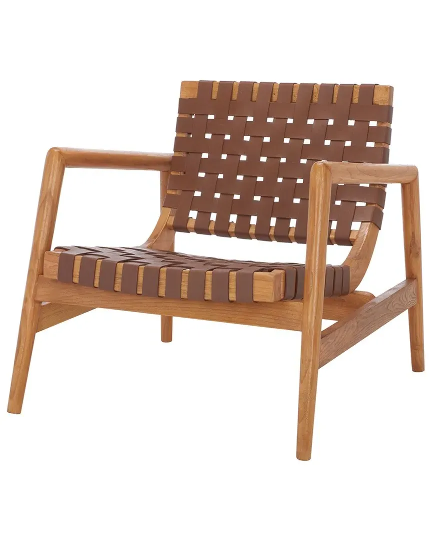 Bellona Woven Accent Chair - Cognac, Leather image