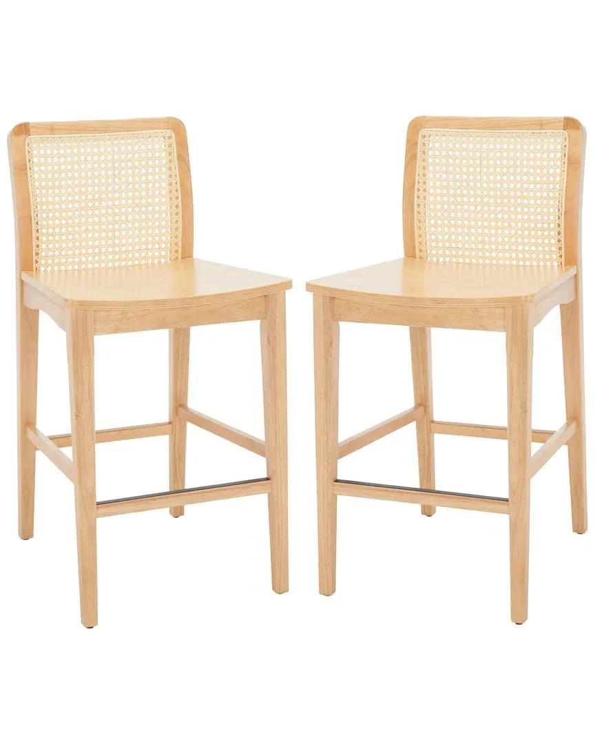 Benicio Rattan Counter Stools Set - Natural image