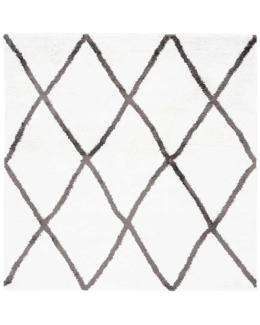 Berber Shag Area Rug - Ivory, Polyester