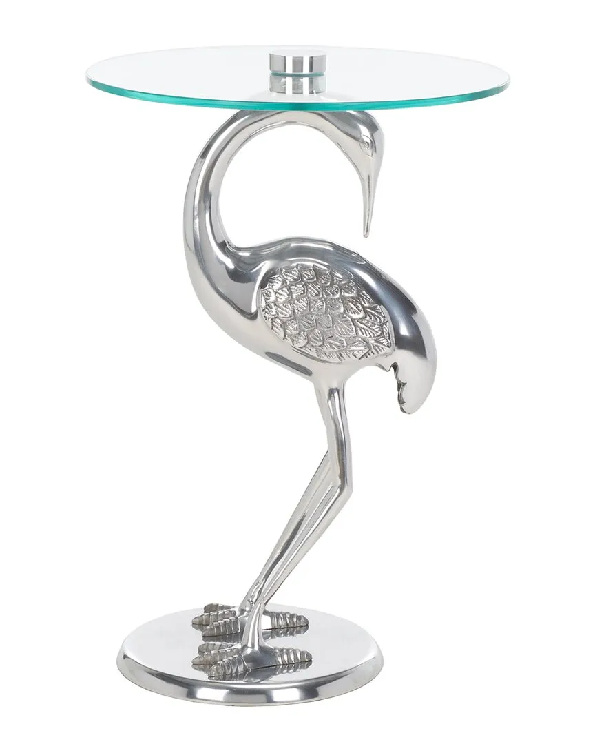 Birbiglia Bird Base Accent Table - Silver, Metal image