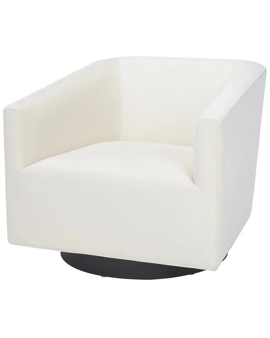 Birdie Swivel Accent Chair - Cream, Velvet image