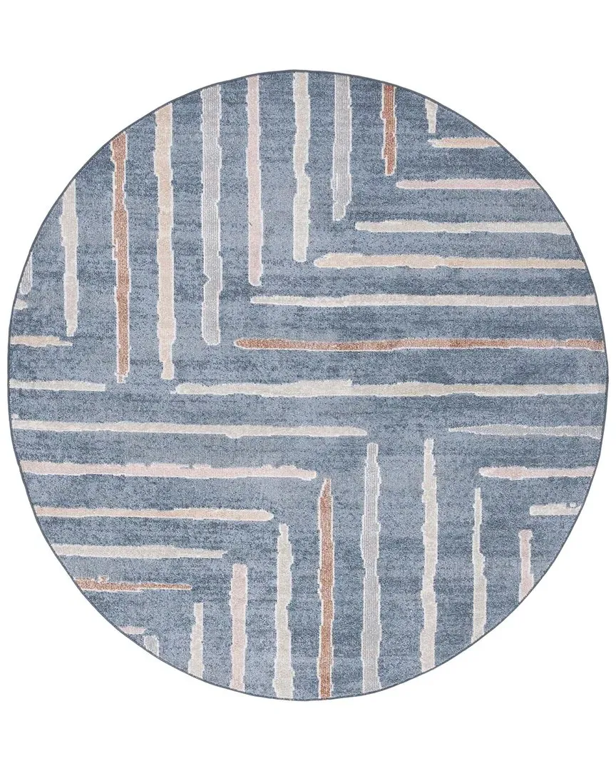 Blair Washable Area Rug - Blue, Polyester