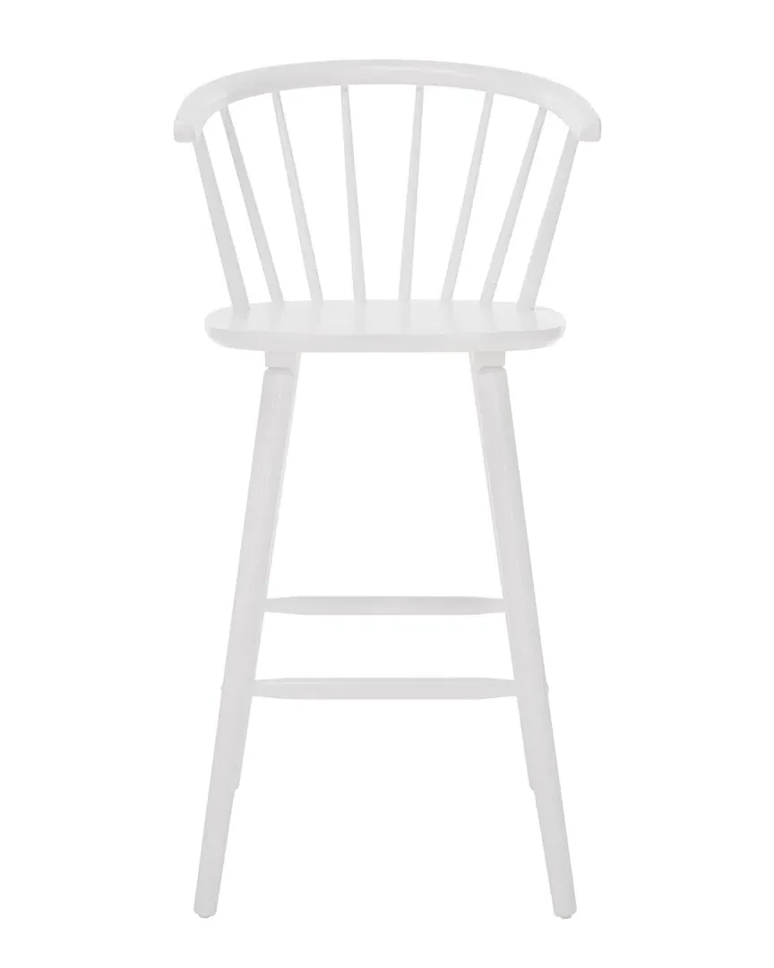 Blanchard Bar Stool Set of 2 - White, Rubber Wood image