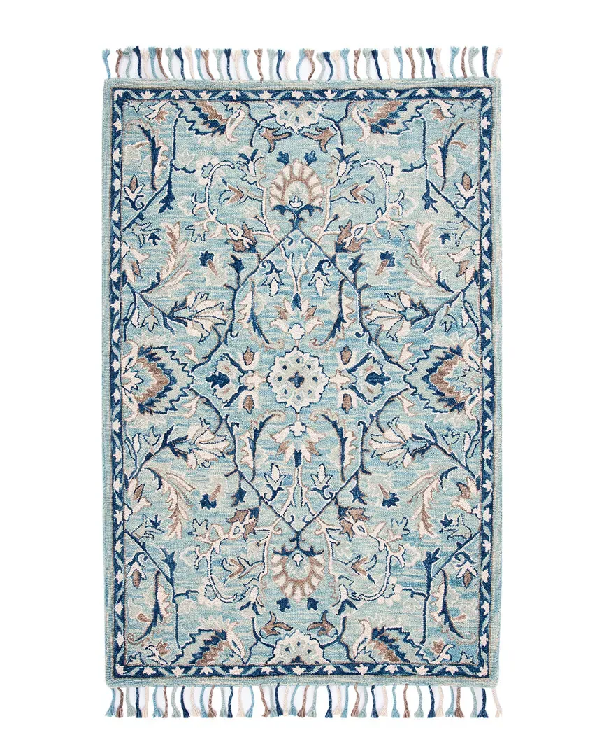 Blossom Hand-Tufted Rug - Blue, Wool