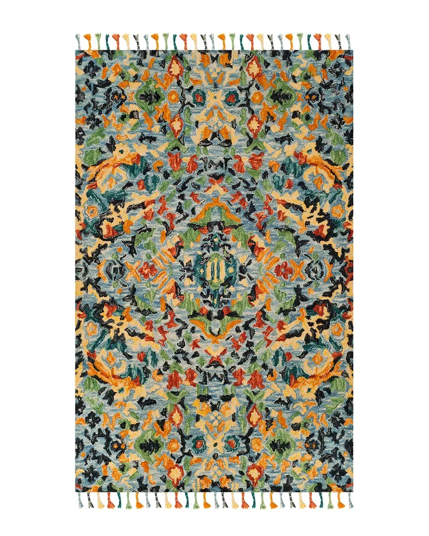 Blossom Hand-Tufted Rug - Blue, Wool