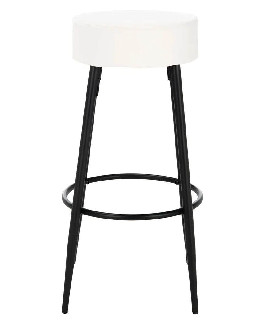 Bohden Round Counter Stool - Ivory, Velvet image