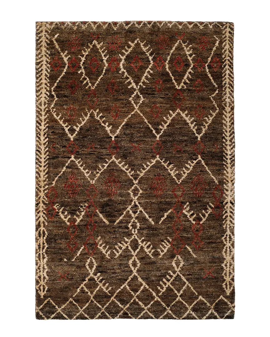 Bohemian Hand-Knotted Rug - Brown, Jute