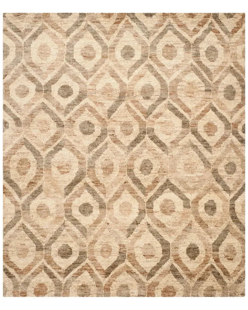 Bohemian Hand-Knotted Rug - Brown, Jute