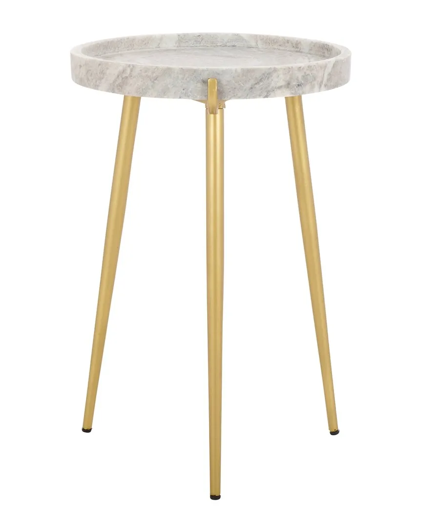 Bonn Square Side Table - Brown Grey, Marble