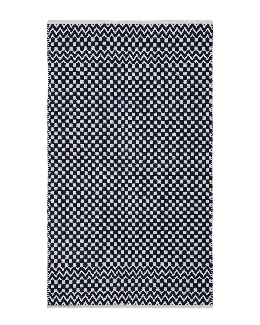 Boston Flat Weave Rug - Navy, Cotton image