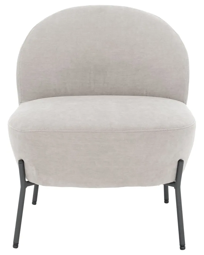Brax Petite Slipper Chair - Grey, Velvet