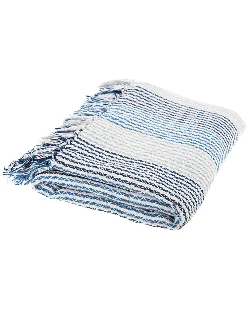 Brenton Fringe Throw - Blue image