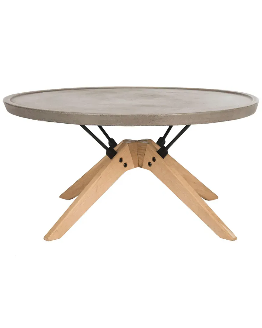 Bryson Round Coffee Table - Dark Grey, Concrete image