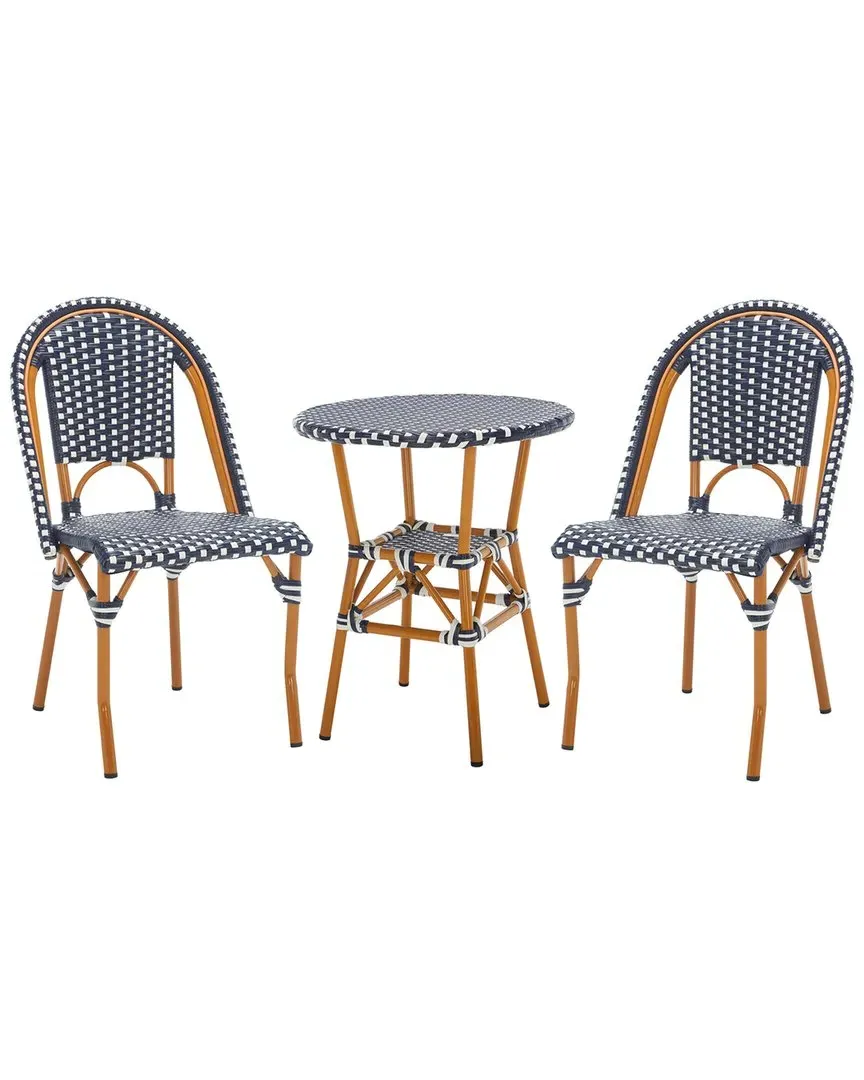 California 3-Piece Bistro Set - Navy, Rattan image