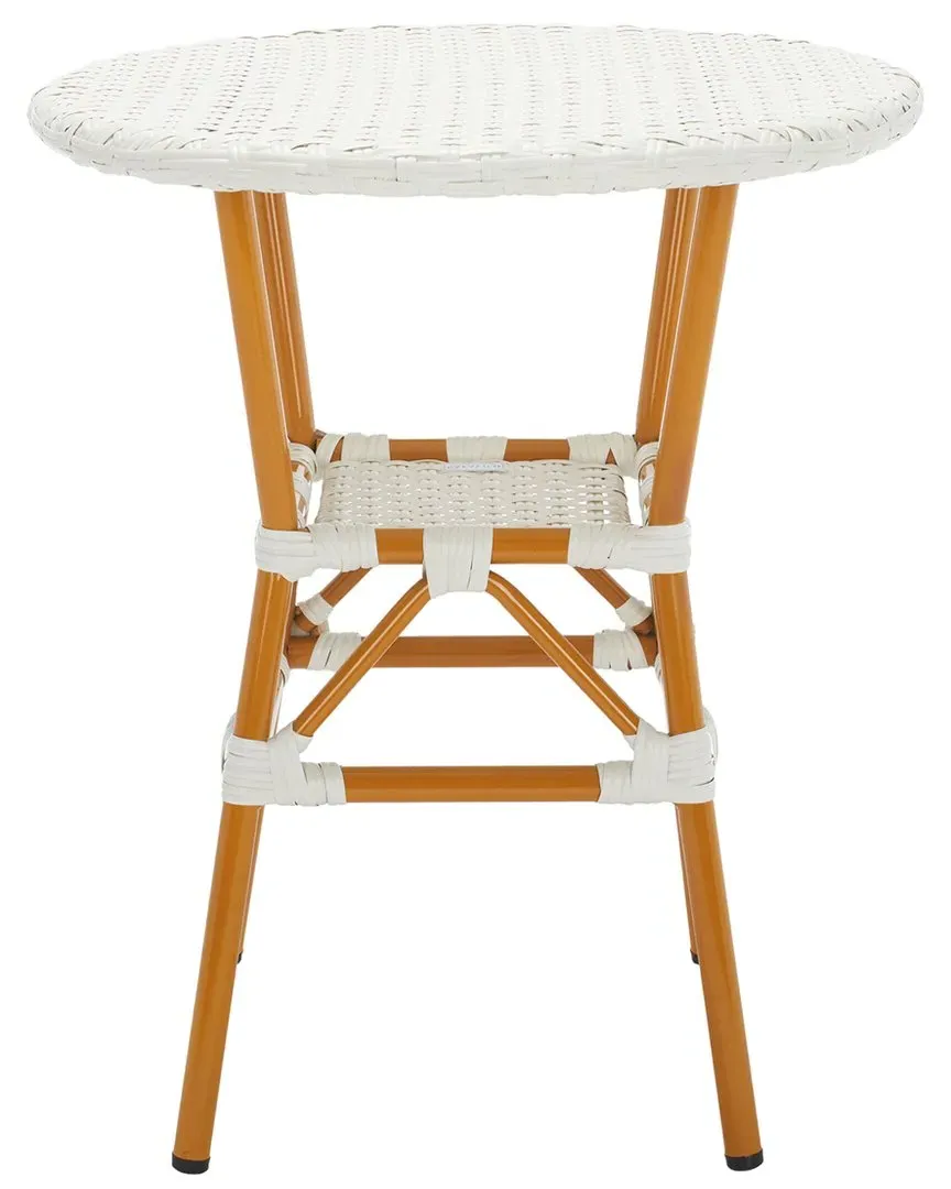 California Bistro Table - White, PE Wicker